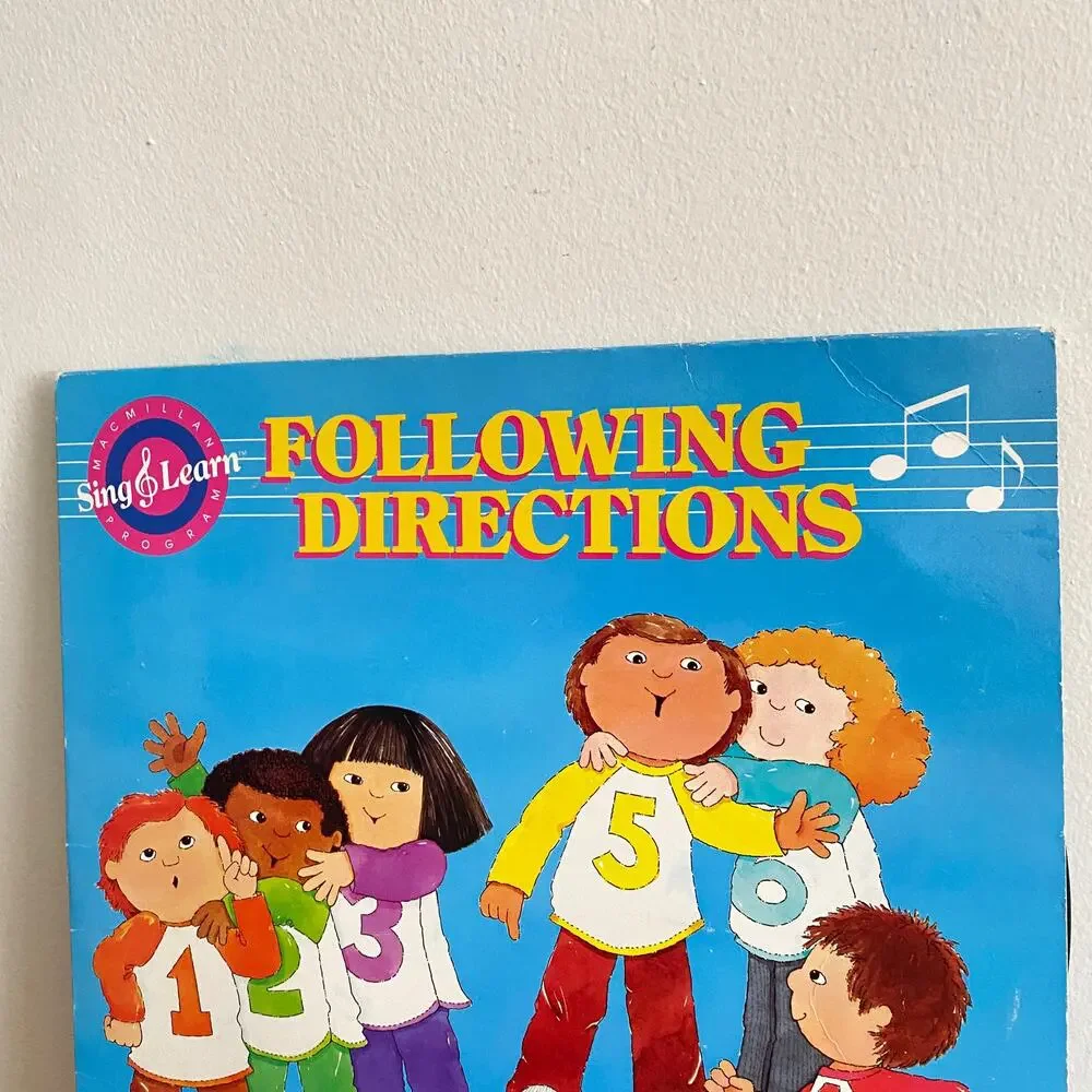 Vintage 1987 Following Directions Sing & Learn Vinyl Record